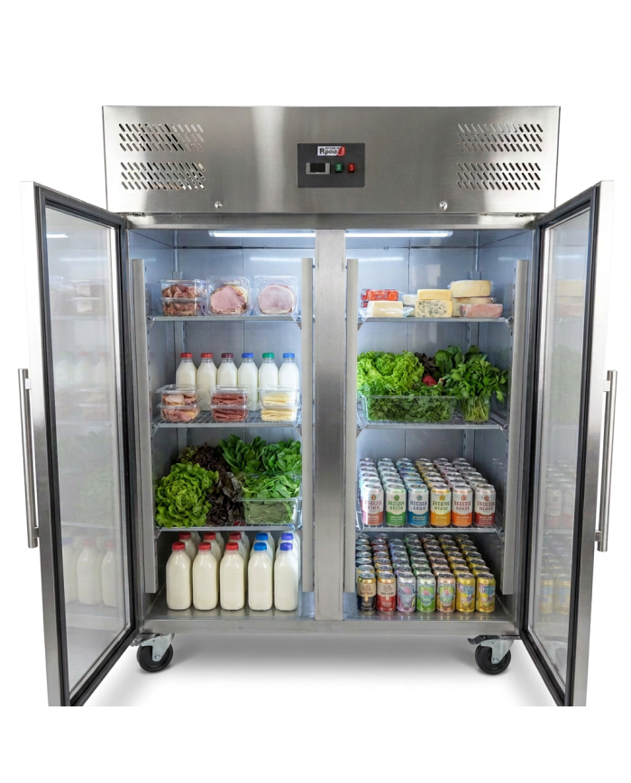 Armario de refrigerado 1300L 2 puertas ROMUX ventilado aire forzado