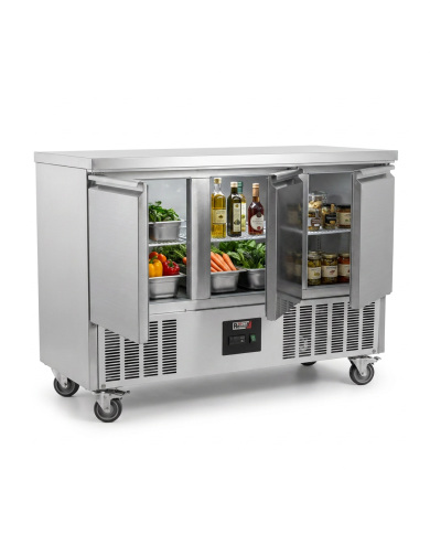 Mesa Fría Refrigerada Estática Clase A 3 Puertas Romux ROMUX | Hostel