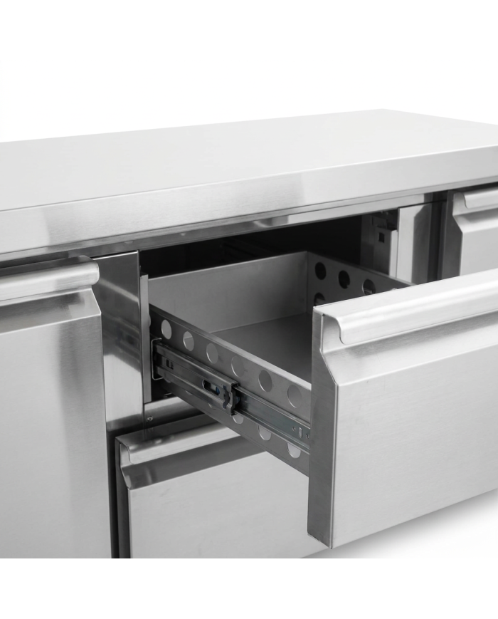 Mesa Fría De Preparación De 1 Puerta 4 Cajones De 135X70 Cm Estática R