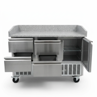 Mesa Pizzera Refrigerada 1 Puerta Y 4 Cajones Marmol Romux ROMUX | Ho
