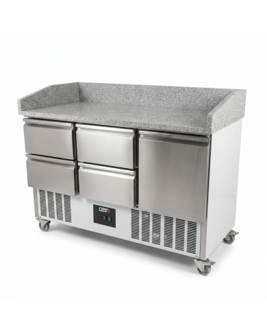 Mesa Pizzera Refrigerada 1 Puerta Y 4 Cajones Marmol Romux ROMUX | Ho