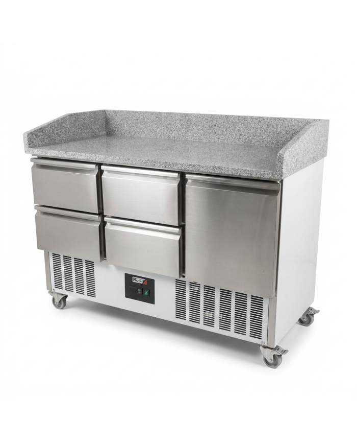 Mesa Pizzera Refrigerada 1 Puerta Y 4 Cajones Marmol Romux ROMUX | Ho