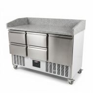 Mesa Pizzera Refrigerada 1 Puerta Y 4 Cajones Marmol Romux ROMUX | Ho