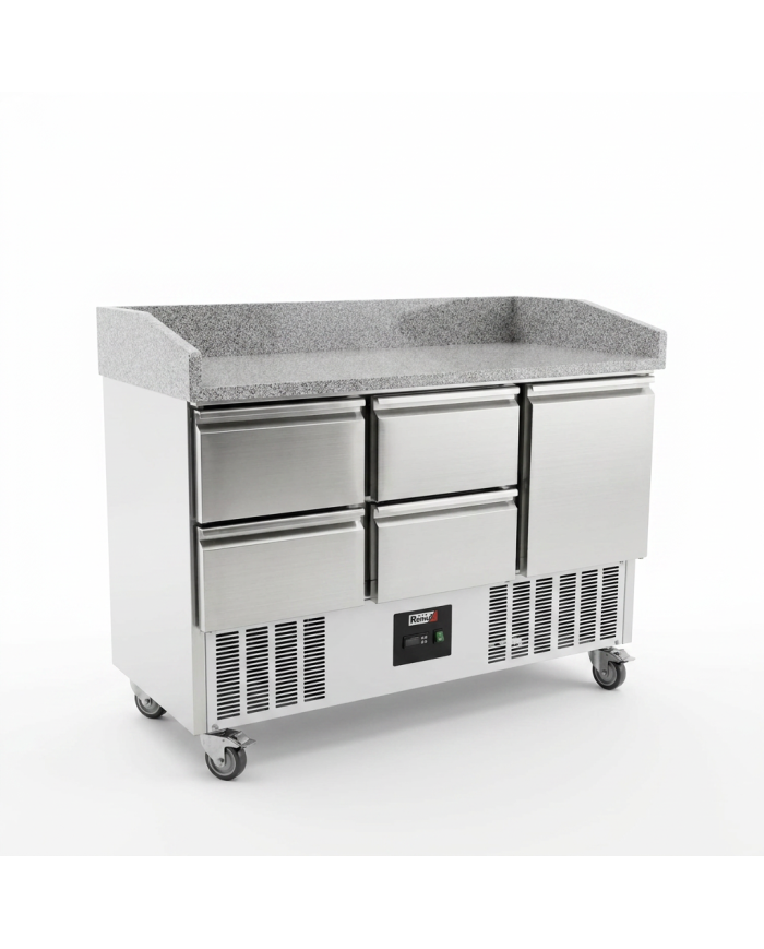 Mesa Pizzera Refrigerada 1 Puerta Y 4 Cajones Marmol Romux ROMUX | Ho