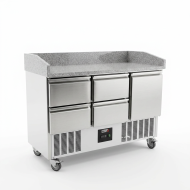 Mesa Pizzera Refrigerada 1 Puerta Y 4 Cajones Marmol Romux ROMUX | Ho