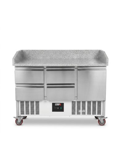 Mesa Pizzera Refrigerada 1 Puerta Y 4 Cajones Marmol Romux ROMUX | Ho
