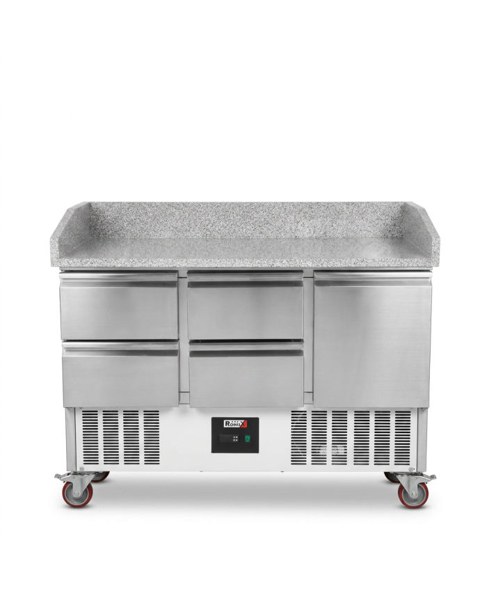 Mesa Pizzera Refrigerada 1 Puerta Y 4 Cajones Marmol Romux ROMUX | Ho
