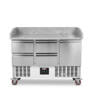 Mesa Pizzera Refrigerada 1 Puerta Y 4 Cajones Marmol Romux ROMUX | Ho