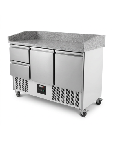 Mesa Pizzera Refrigerada 2 Puertas Y 2 Cajones Marmol Romux ROMUX | H