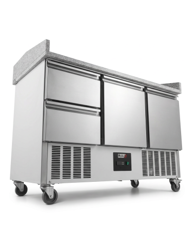 Mesa Pizzera Refrigerada 2 Puertas Y 2 Cajones Marmol Romux ROMUX | H