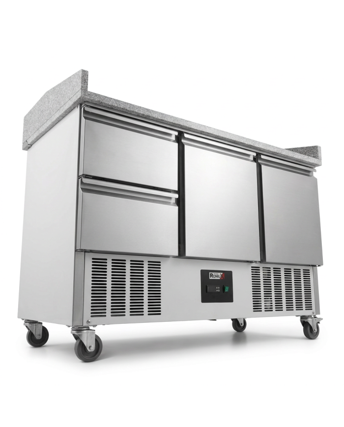 Mesa Pizzera Refrigerada 2 Puertas Y 2 Cajones Marmol Romux ROMUX | H