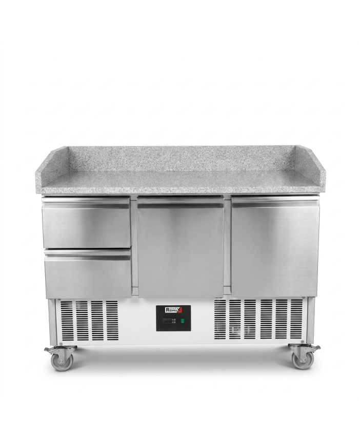 Mesa Pizzera Refrigerada 2 Puertas Y 2 Cajones Marmol Romux ROMUX | H
