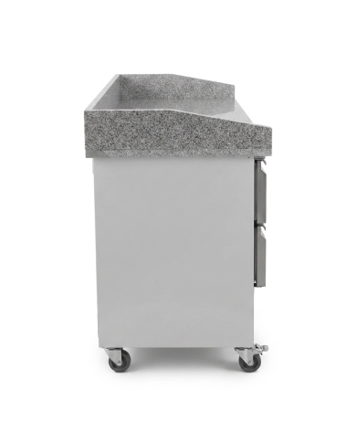 Mesa Pizzera Refrigerada 2 Puertas Y 2 Cajones Marmol Romux ROMUX | H