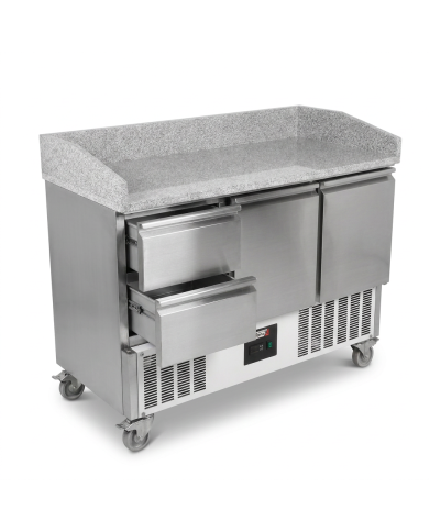 Mesa Pizzera Refrigerada 2 Puertas Y 2 Cajones Marmol Romux ROMUX | H