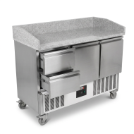 Mesa Pizzera Refrigerada 2 Puertas Y 2 Cajones Marmol Romux ROMUX | H