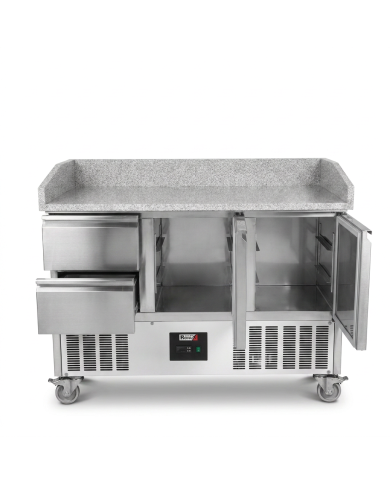 Mesa Pizzera Refrigerada 2 Puertas Y 2 Cajones Marmol Romux ROMUX | H