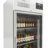 Armario refrigerado 650L 1 puerta cristal ROMUX ventilado aire forzado
