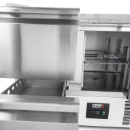 Mesa Pizzera Refrigerada 2 Puertas Y 2 Cajones Marmol Cleiton CLEITON