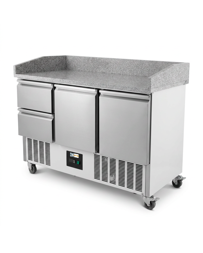 Mesa Pizzera Refrigerada 2 Puertas Y 2 Cajones Marmol Cleiton CLEITON