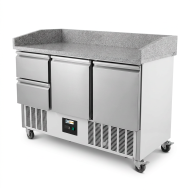Mesa Pizzera Refrigerada 2 Puertas Y 2 Cajones Marmol Cleiton CLEITON