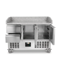 Mesa Pizzera Refrigerada 2 Puertas Y 2 Cajones Marmol Cleiton CLEITON