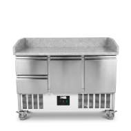 Mesa Pizzera Refrigerada 2 Puertas Y 2 Cajones Marmol Cleiton CLEITON