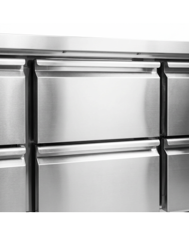 Mesa Fría De Preparación De 6 Cajones De 135X70 Cm Estática Cleiton C