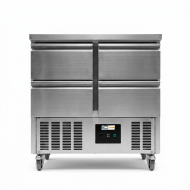 Mesa Fría De Preparación Acero Inoxidable 4 Cajones 220 Litros 90X70 C