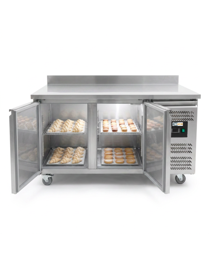 Bajo Mostrador Pastelero Refrigerado Acero Inoxidable 282 Litros 2 Pue