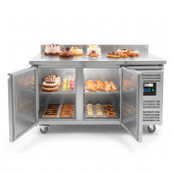 Bajo Mostrador Pastelero Refrigerado Acero Inoxidable 282 Litros 2 Pue