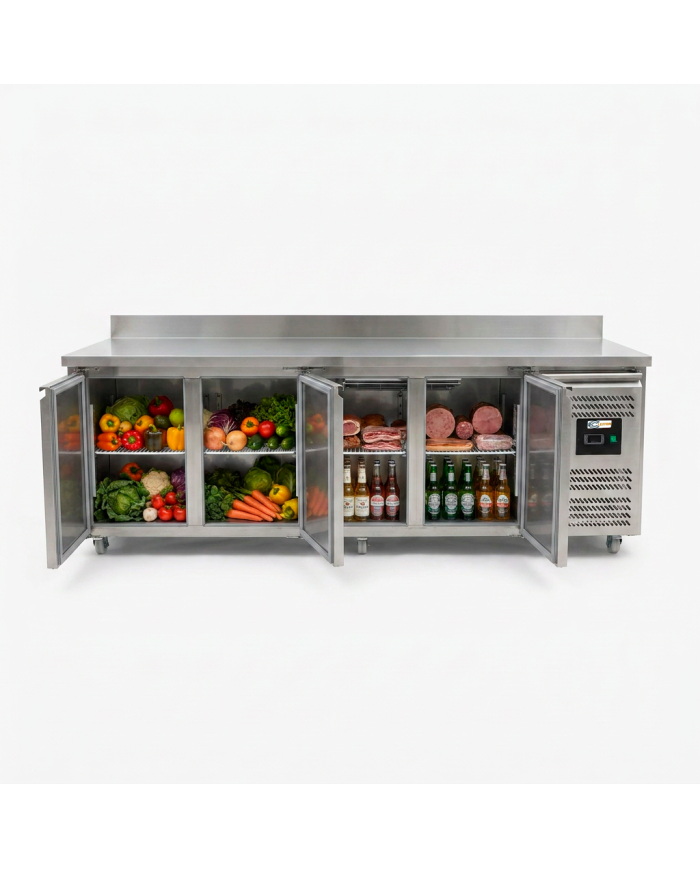 Bajo Mostrador Refrigerado 4 Puertas 223x70 Ventilado Cleiton
