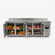 Bajo Mostrador Refrigerado 4 Puertas 223x70 Ventilado Cleiton