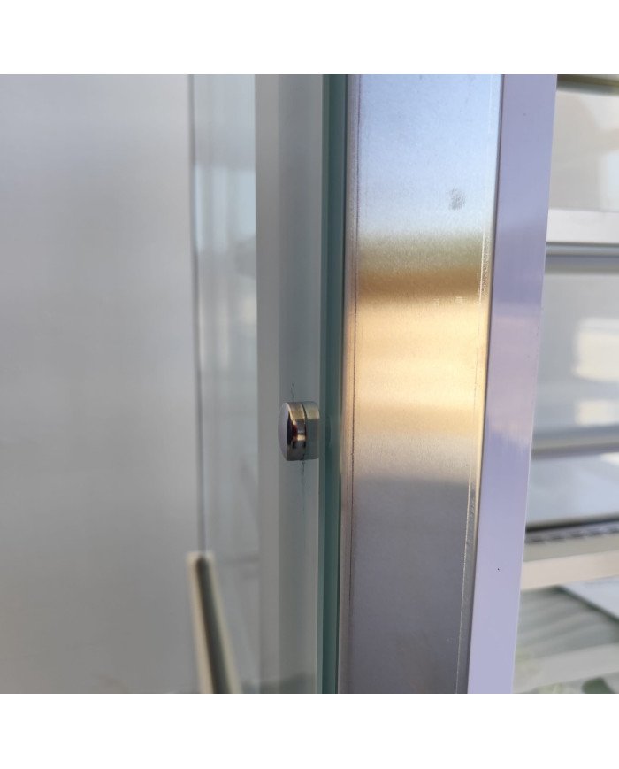 208. Vitrina Pastelera Expositora Refrigerada Cuadrada de Suelo 2 Estantes Blanca 300 Litros Ventilada (FR-20)