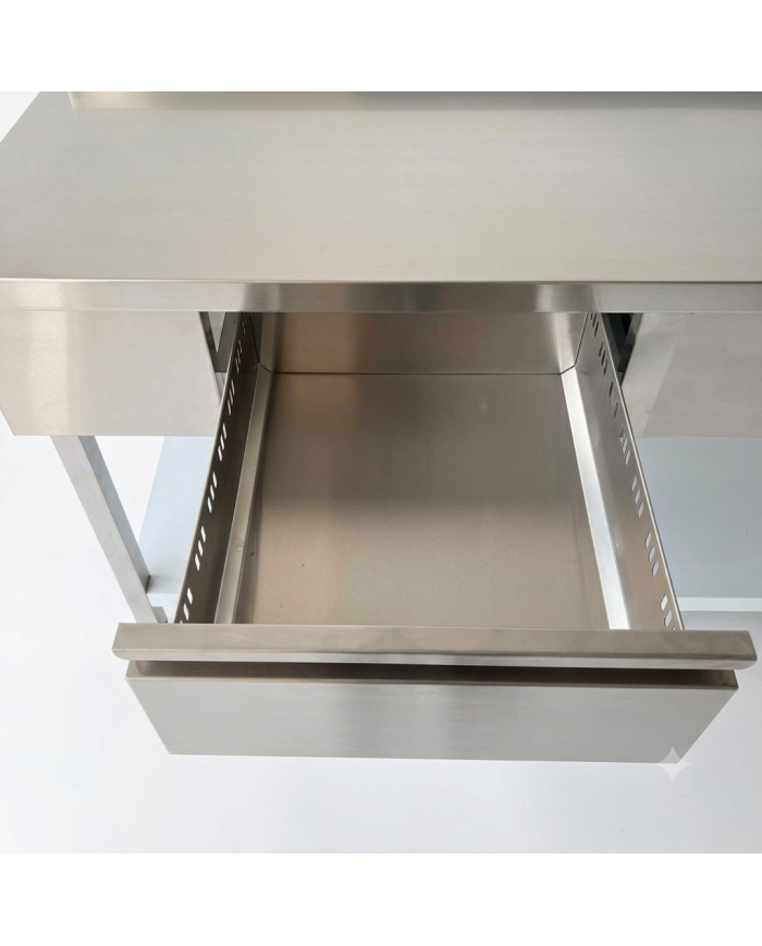Mesa De Trabajo Mural Con 1 Cajón De Acero Inoxidable Para Hosteleria