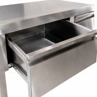 Mesa De Trabajo Mural Con 3 Cajones De Acero Inoxidable Para Hosteleri