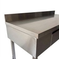 Mesa De Trabajo Mural Con 2 Cajones De Acero Inoxidable Para Hosteleri