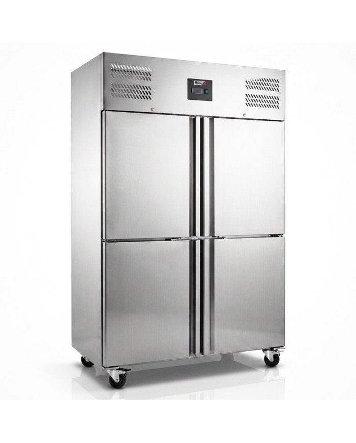 Armario de Congelacion Acero Inoxidable 1200 Litros 2 Puertas Medias 134 cm Ventilado