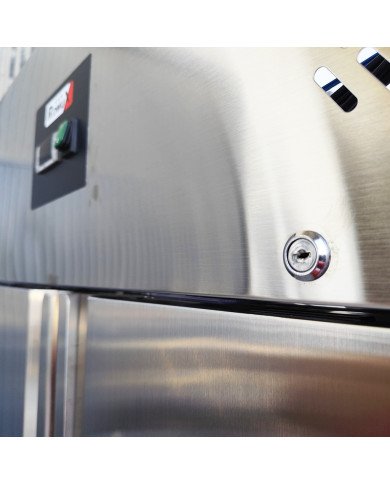 Armario de Congelacion Acero Inoxidable 1200 Litros 2 Puertas Medias 134 cm Ventilado