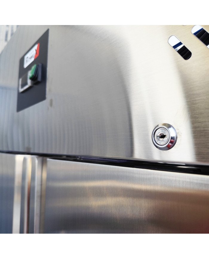 Armario de Congelacion Acero Inoxidable 1200 Litros 2 Puertas Medias 134 cm Ventilado