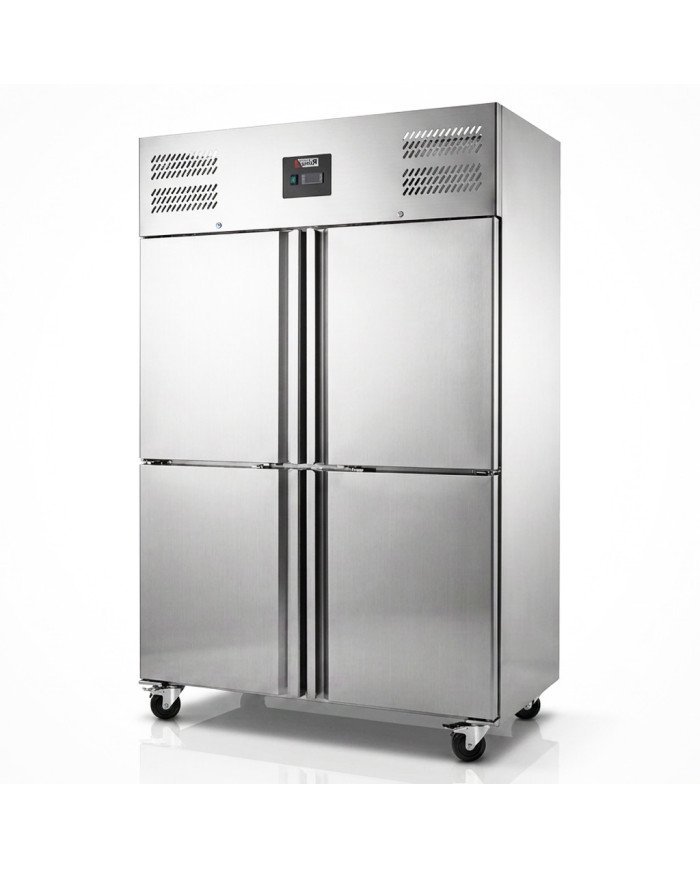 Armario de Congelacion Acero Inoxidable 1200 Litros 2 Puertas Medias 134 cm Ventilado