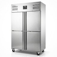 Armario de Congelacion Acero Inoxidable 1200 Litros 2 Puertas Medias 134 cm Ventilado