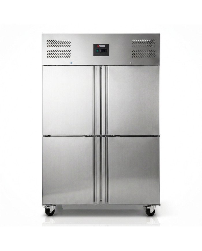 Armario de Congelacion Acero Inoxidable 1200 Litros 2 Puertas Medias 134 cm Ventilado