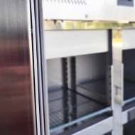 Armario de Congelacion Acero Inoxidable 1200 Litros 2 Puertas Medias 134 cm Ventilado
