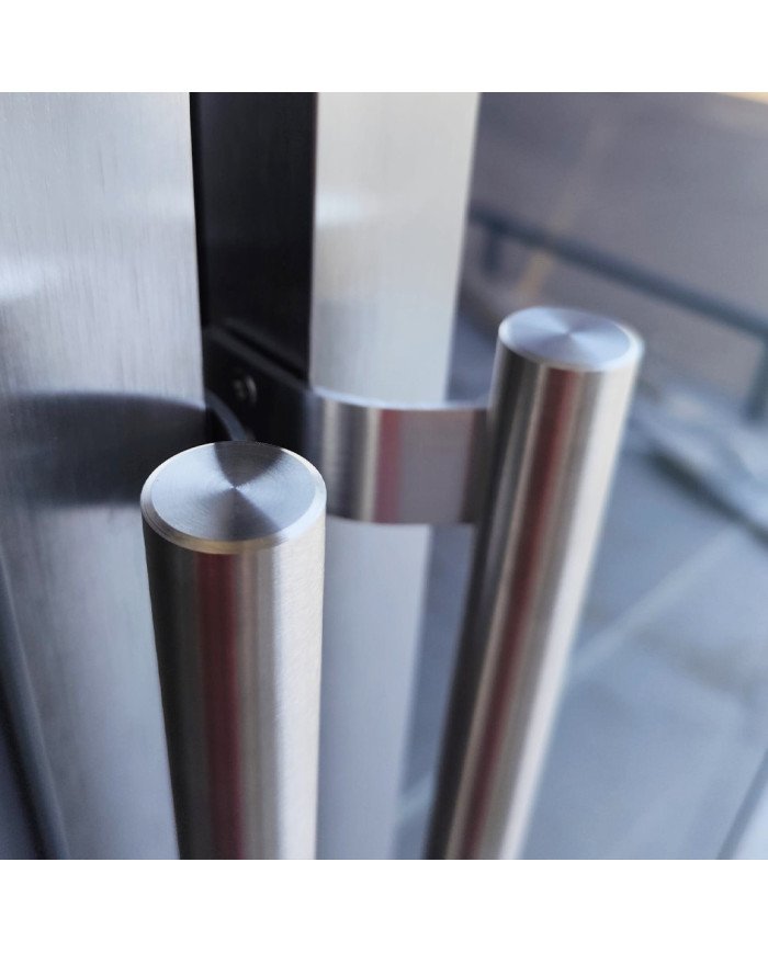 Armario Expositor Refrigerado Acero Inoxidable 1200 Litros 2 Puertas de Cristal 134 cm Ventilado