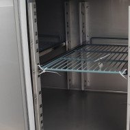 Bajo Mostrador de Congelación Acero Inoxidable 553 Litros 4 Puertas de Cristal 223x70 cm Ventilado cLEITON