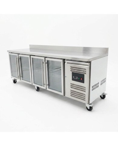 Bajo Mostrador Refrigerado 4 Puertas cristal 223x70 Ventilado Romux