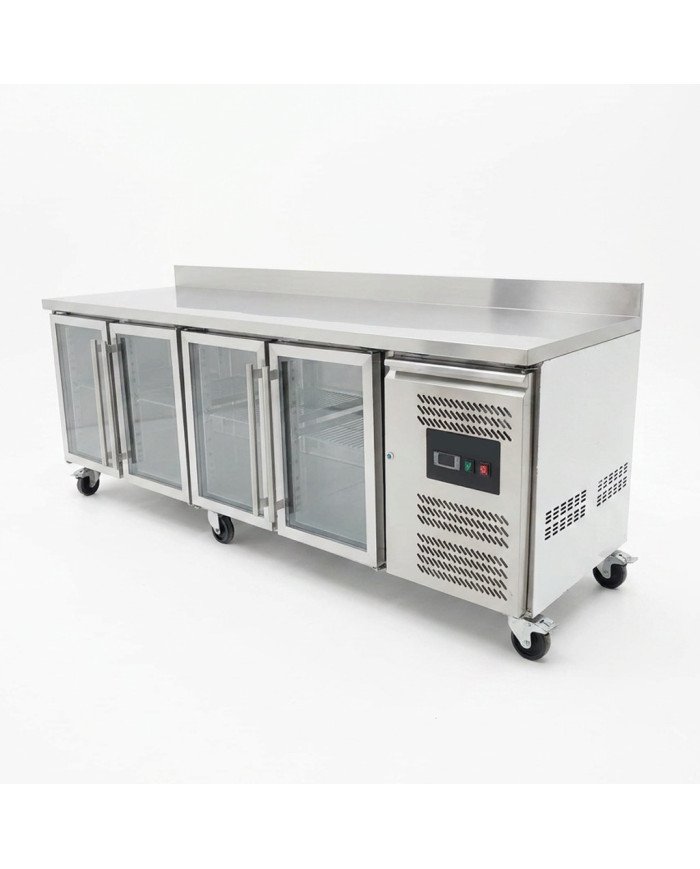 Bajo Mostrador Refrigerado 4 Puertas cristal 223x70 Ventilado Romux