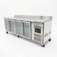 Bajo Mostrador Refrigerado 4 Puertas cristal 223x70 Ventilado Romux