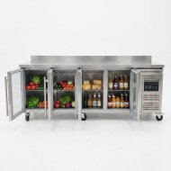 Bajo Mostrador Refrigerado 4 Puertas cristal 223x70 Ventilado Cleiton