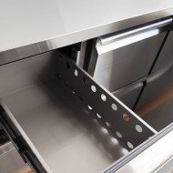 Bajo Mostrador 2 Puertas 4 Cajones de 223x70 cm Ventilado Romux